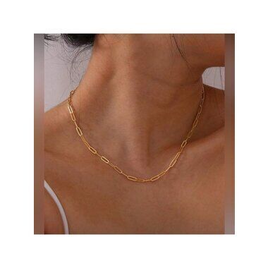 Gold Plated Stainless Steel 2pc Necklace Bracelet Set